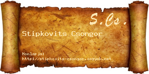 Stipkovits Csongor névjegykártya