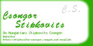 csongor stipkovits business card